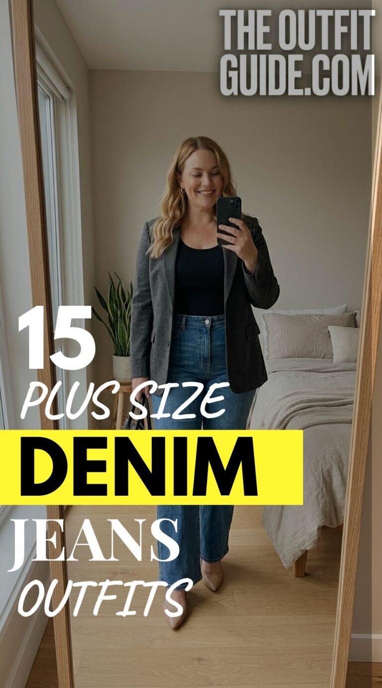 15 Plus Size Denim Jeans Outfits for Curvy Women That Actually Fit Right
